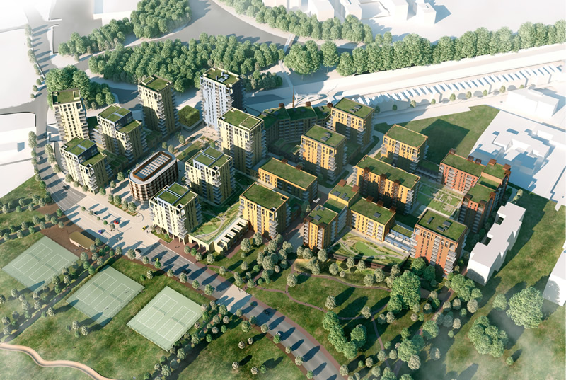 Urban regeneration at Kidbrooke Village in London