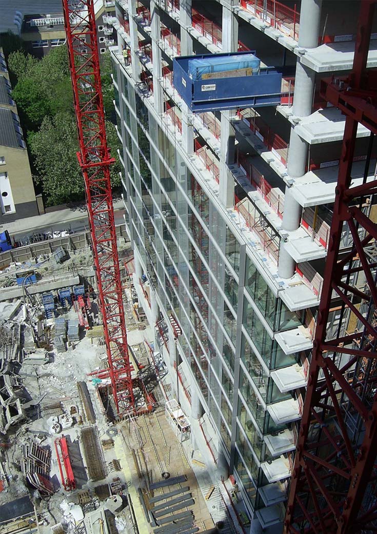 Curtain wall at Canary Wharf